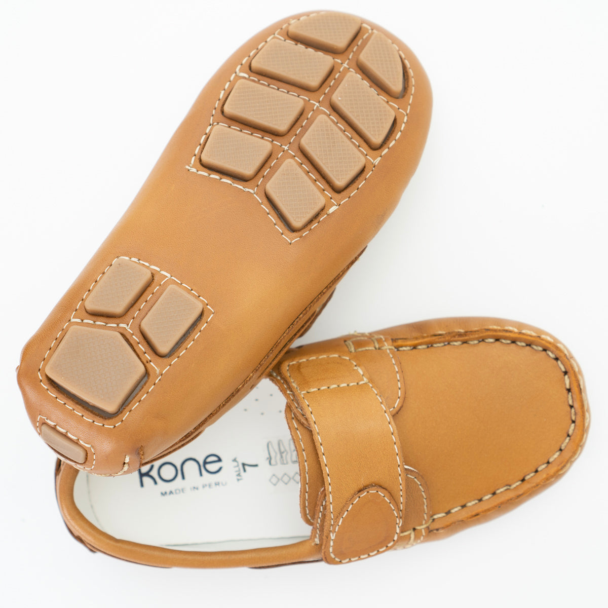 Velcro Loafers - Natural Leather