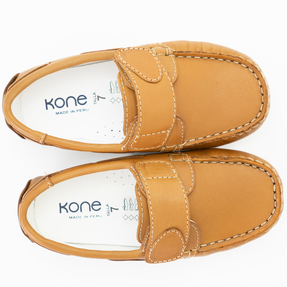 Velcro Loafers - Natural Leather