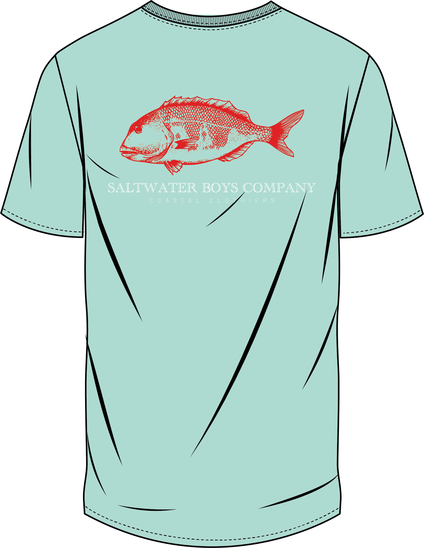Red Snapper SS Pocket Tee