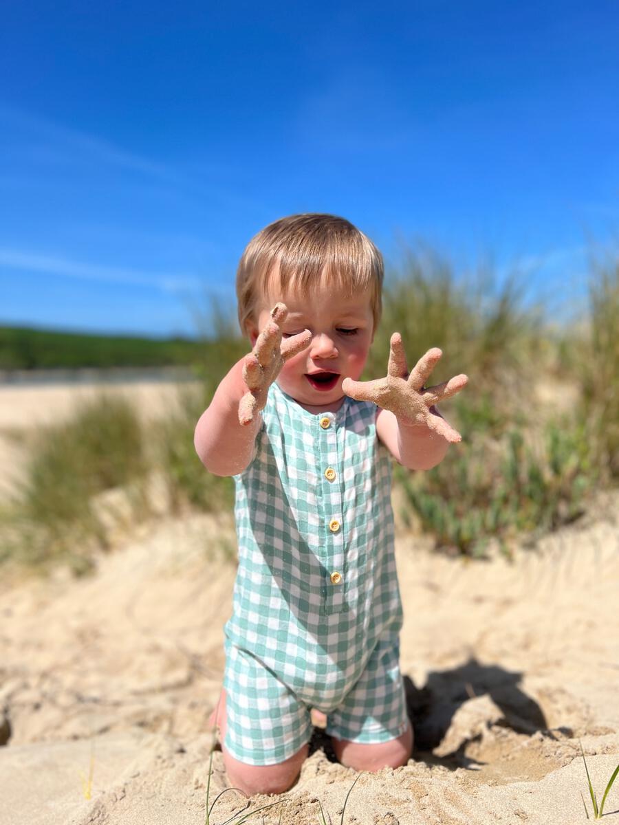 Cabin Romper, Sage