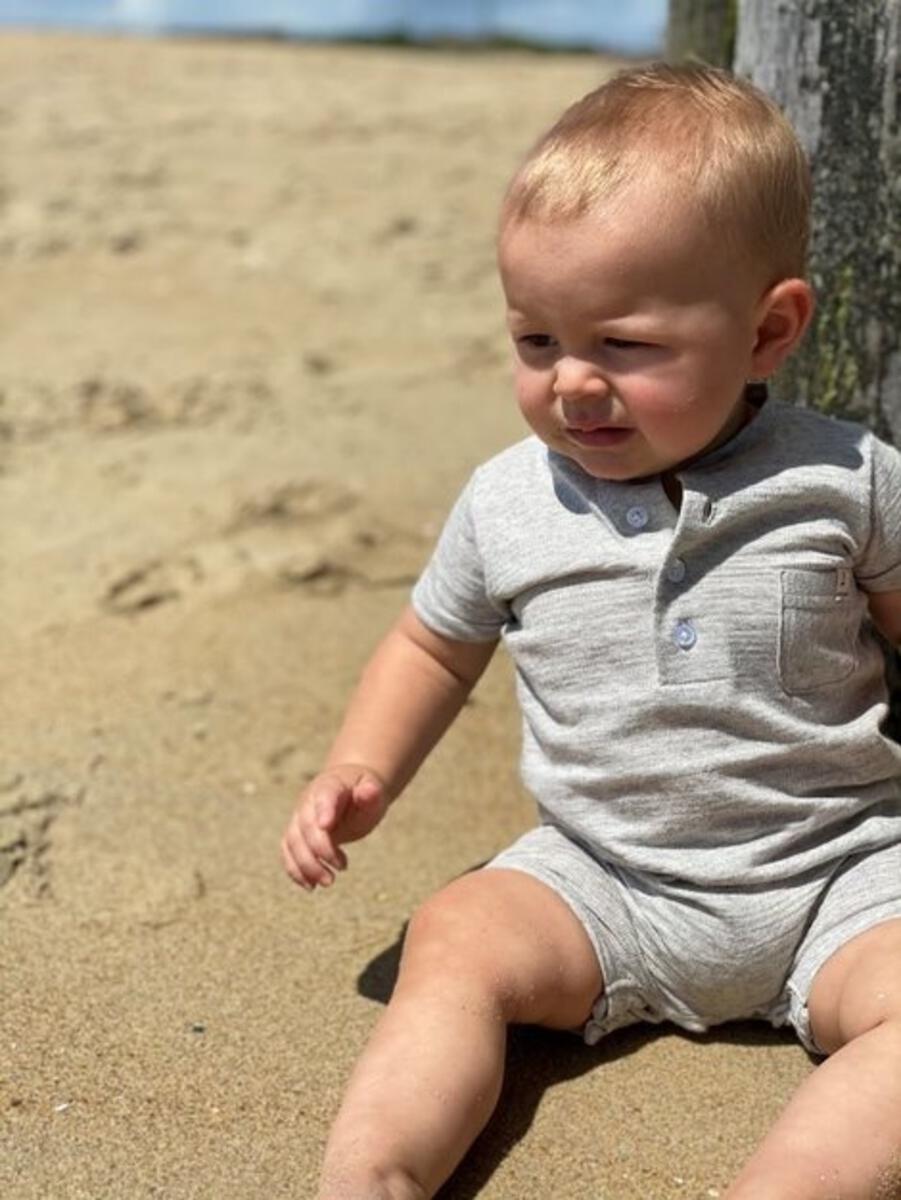 Grey Camborne Henley Romper
