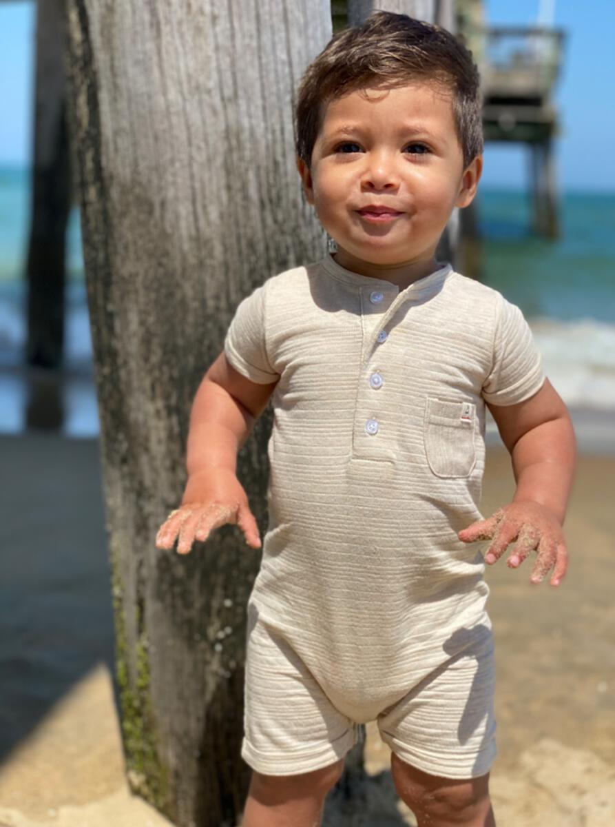 Beige Camborne Henley Romper
