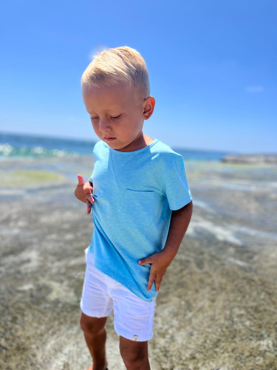 Sports Tee, Aqua