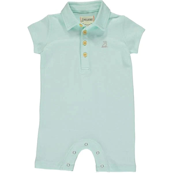 Drift Polo Romper, Mint