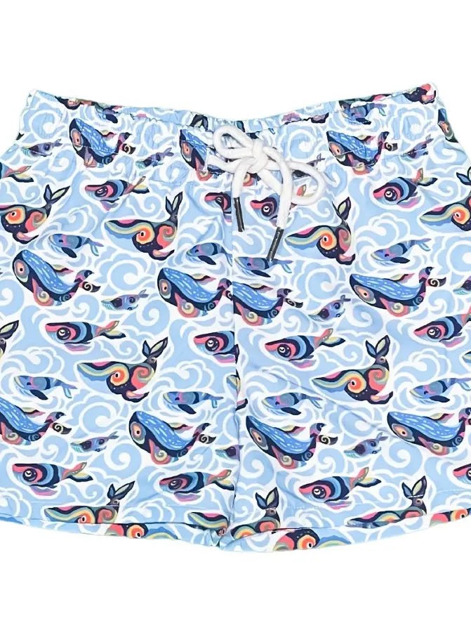 Saint Simons Shorties UPF 50+ Happy Whales