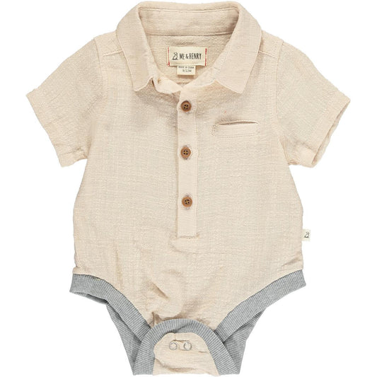 Helford Woven Onesie, Oat
