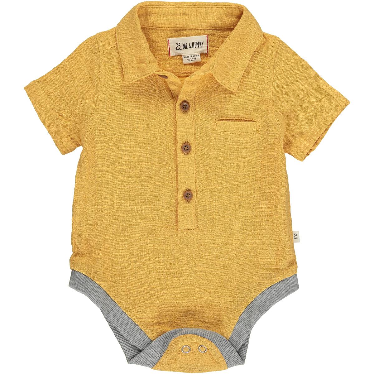 Helford Woven Onesie, Gold