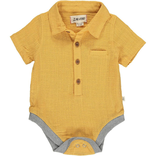 Helford Woven Onesie, Gold