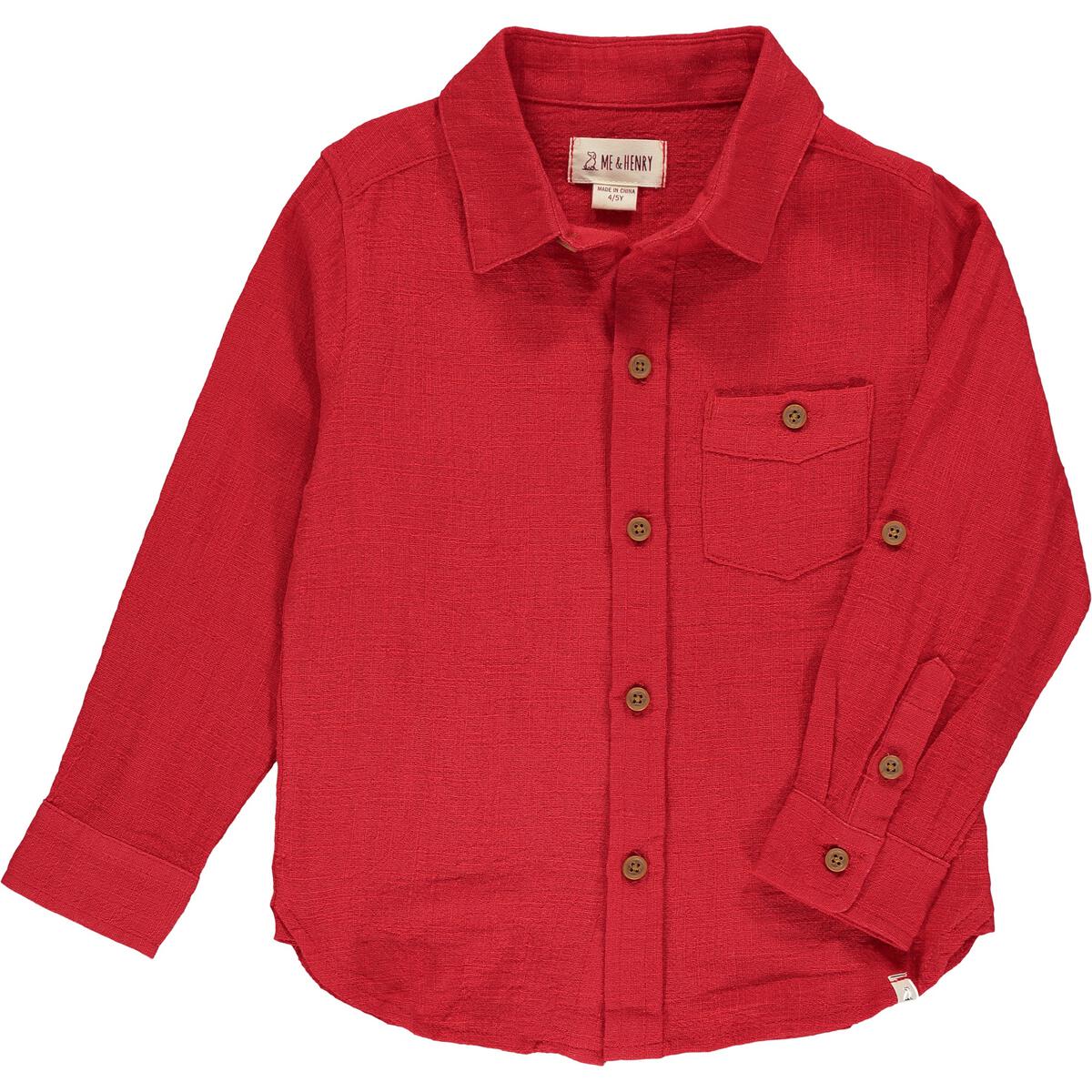 Merchant Button Down, Red