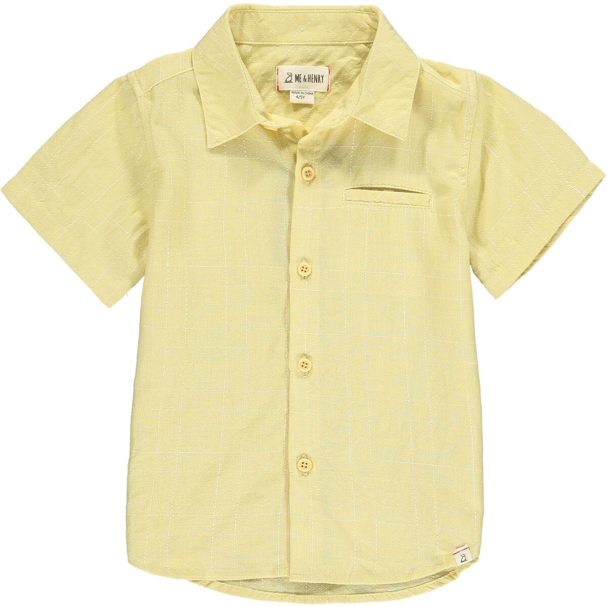 Newport Button Down, Gold Grid