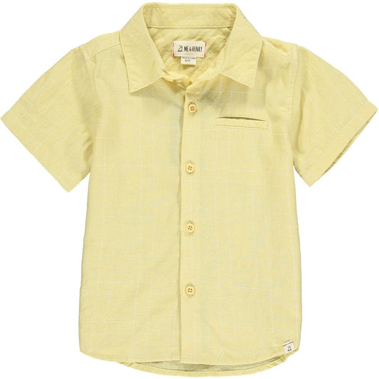Newport Button Down, Gold Grid