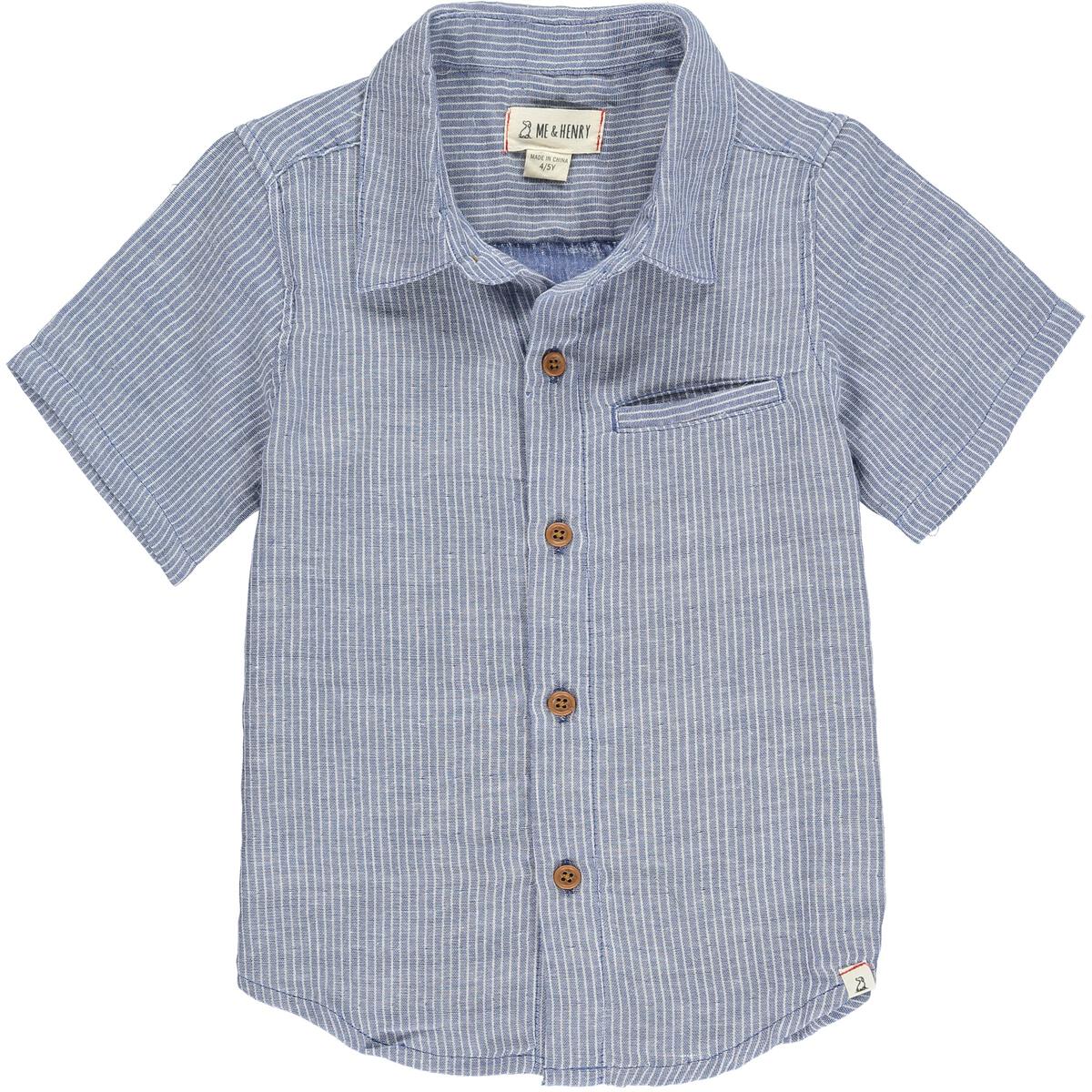 Newport Button Down, Navy Stripe