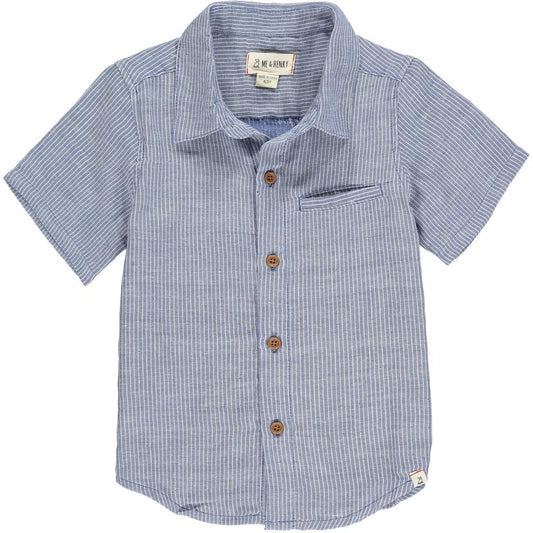 Newport Button Down, Navy Stripe