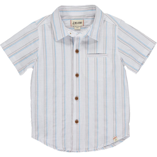 Newport Button Down, Cool Stripe