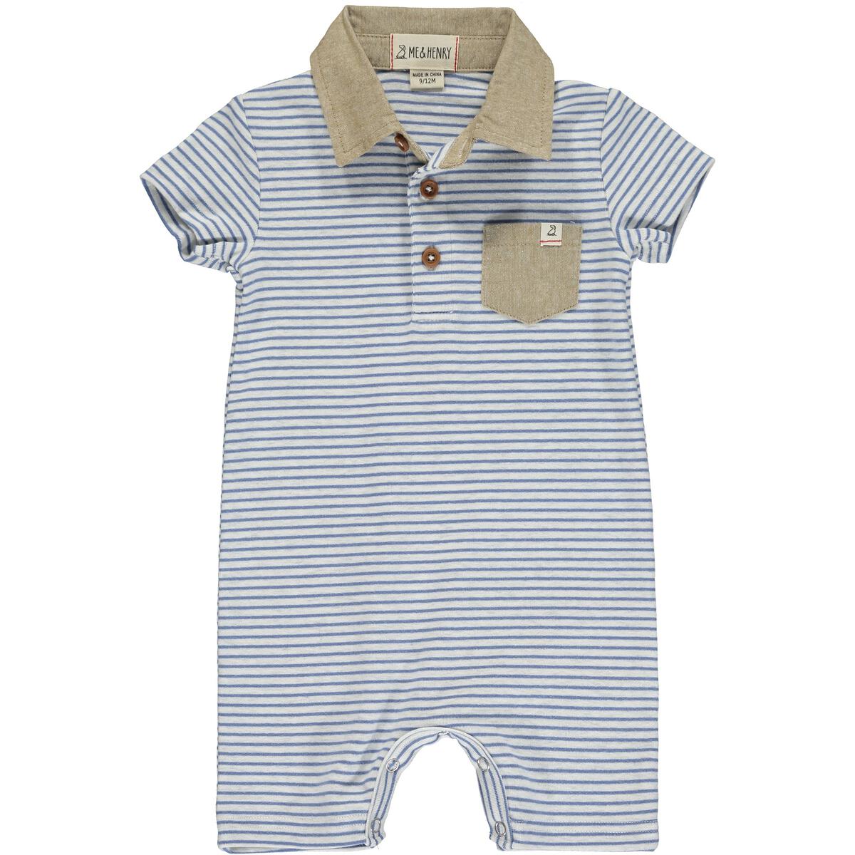 Saltash Romper, Dusty Blue
