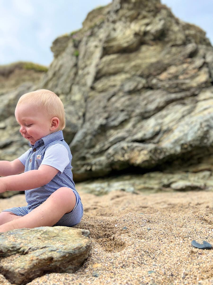 Saltash Romper, Blue