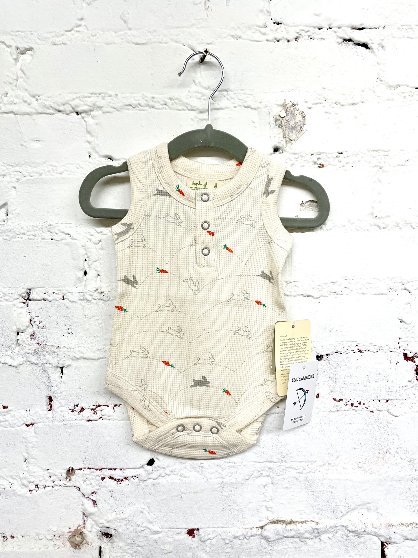 Bunnies Waffle Tank Bodysuit