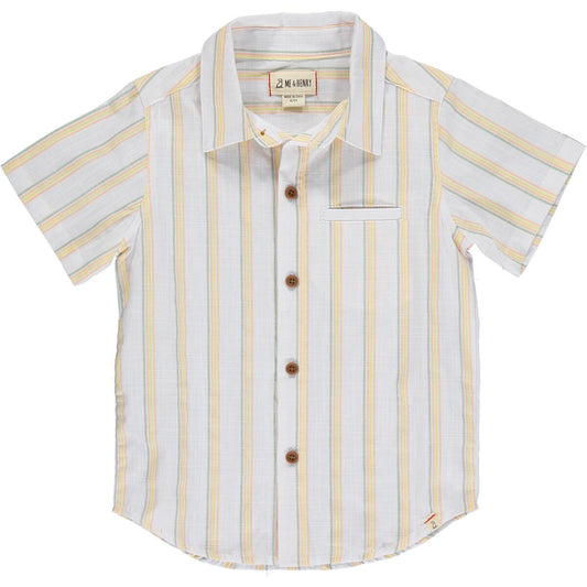 Newport Button Down, Warm Stripe
