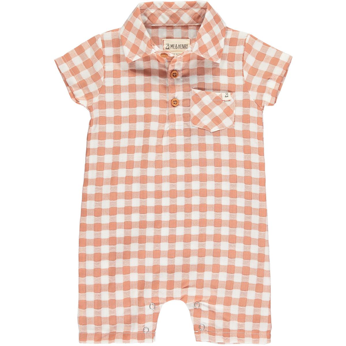Sandy Polo Romper Brick