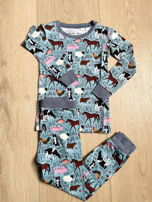 Sounds of the Farm Two Piece Bamboo Pajamas
