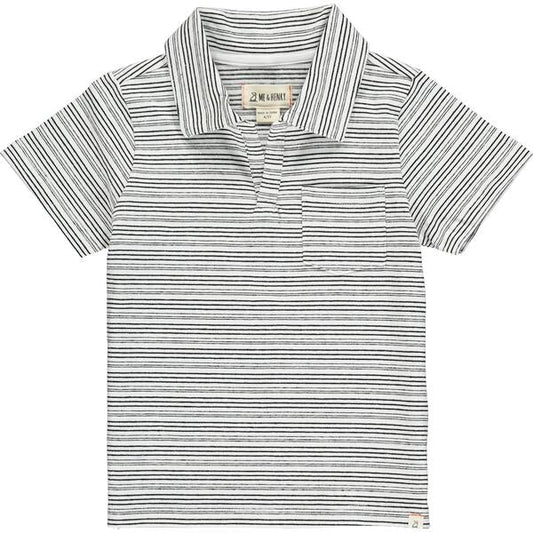 Black Stripe Admiral Polo