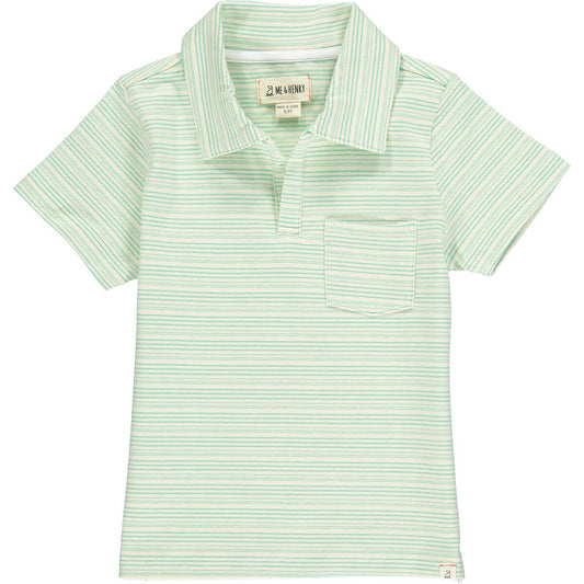 Mint Stripe Admiral Polo