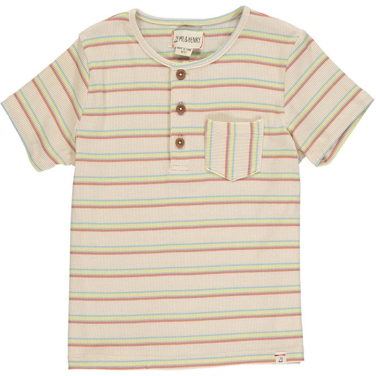 Dodger Henley, Retro Stripe