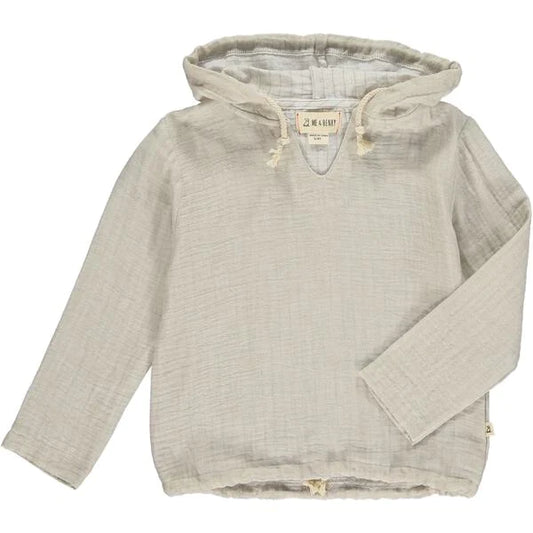 St Ives Gauze Hooded Top, Stone